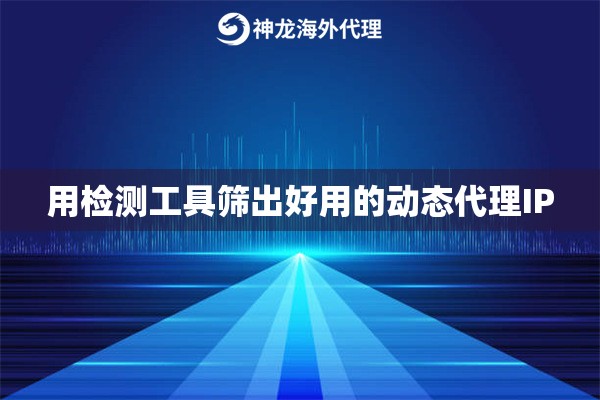 用检测工具筛出好用的动态代理IP