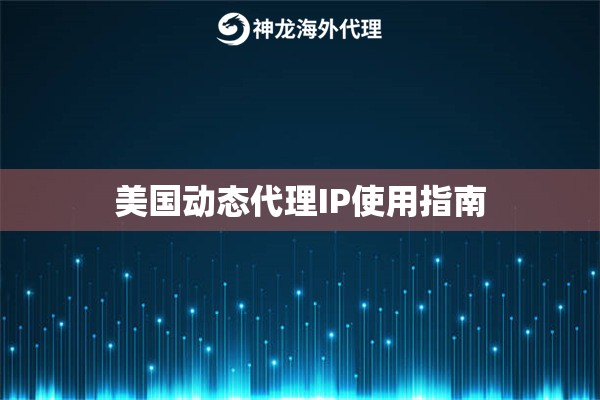 美国动态代理IP使用指南 美国动态代理IP使用指南