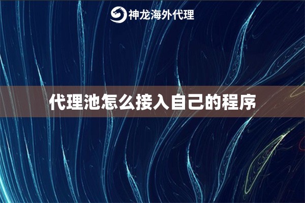 代理池怎么接入自己的程序 代理池怎么接入自己的程序