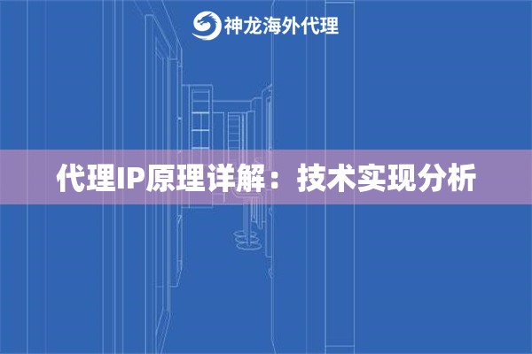 代理IP原理详解:技术实现分析 代理IP原理详解:技术实现分析