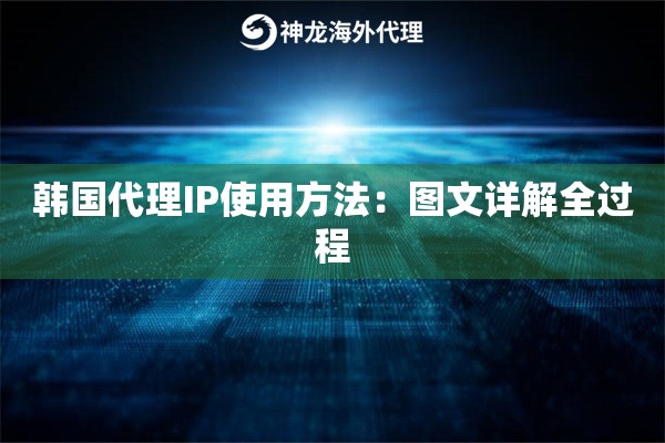 韩国代理IP使用方法：图文详解全过程