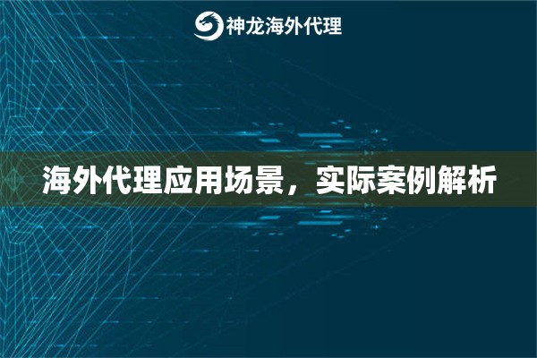 海外代理应用场景，实际案例解析