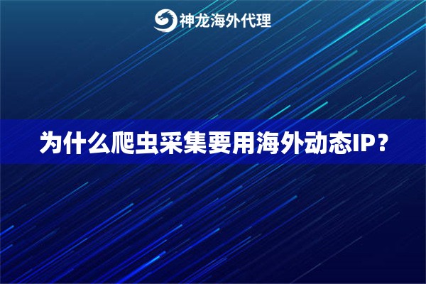 为什么爬虫采集要用海外动态IP？