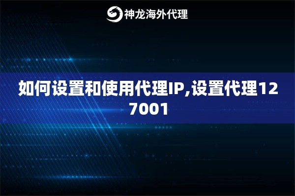 如何设置和使用代理IP,设置代理127001