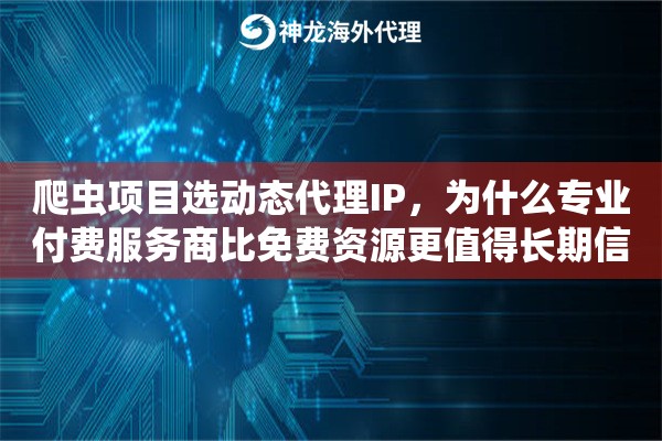 爬虫项目选动态代理IP,为什么专业付费服务商比免费资源更值得长期信赖 爬虫项目选动态代理IP,为什么专业付费服务商比免费资源更值得长期信赖