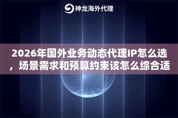 2026年国外业务动态代理IP怎么选,场景需求和预算约束该怎么综合适配 2026年国外业务动态代理IP怎么选,场景需求和预算约束该怎么综合适配