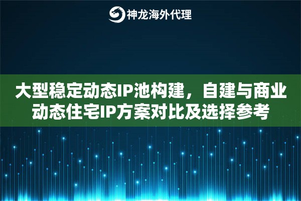 大型稳定动态IP池构建,自建与商业动态住宅IP方案对比及选择参考 大型稳定动态IP池构建,自建与商业动态住宅IP方案对比及选择参考