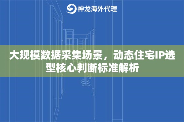 大规模数据采集场景,动态住宅IP选型核心判断标准解析 大规模数据采集场景,动态住宅IP选型核心判断标准解析