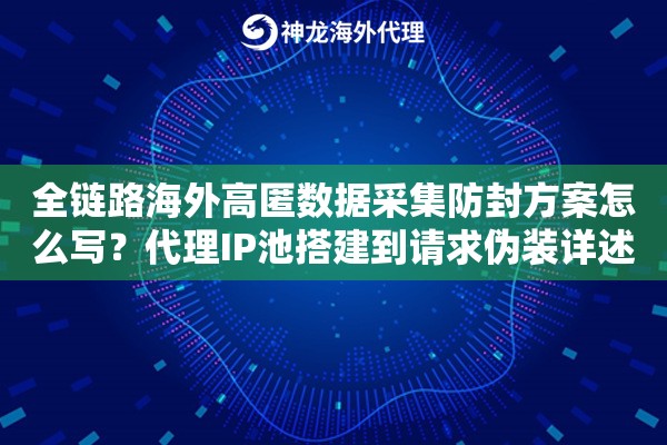 全链路海外高匿数据采集防封方案怎么写？代理IP池搭建到请求伪装详述