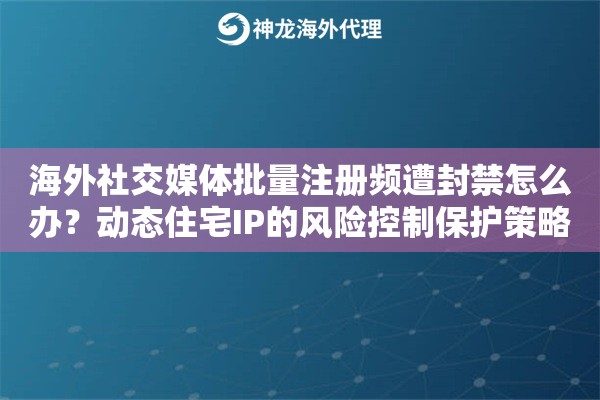 海外社交媒体批量注册频遭封禁怎么办？动态住宅IP的风险控制保护策略