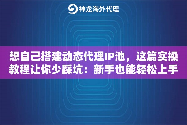 想自己搭建动态代理IP池,这篇实操教程让你少踩坑:新手也能轻松上手 想自己搭建动态代理IP池,这篇实操教程让你少踩坑:新手也能轻松上手