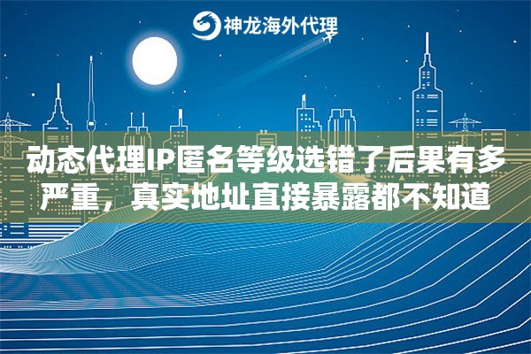 动态代理IP匿名等级选错了后果有多严重,真实地址直接暴露都不知道 动态代理IP匿名等级选错了后果有多严重,真实地址直接暴露都不知道