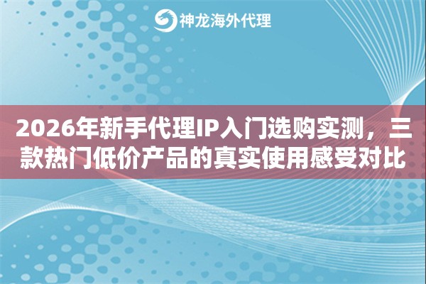 2026年新手代理IP入门选购实测,三款热门低价产品的真实使用感受对比 2026年新手代理IP入门选购实测,三款热门低价产品的真实使用感受对比
