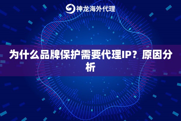 为什么品牌保护需要代理IP?原因分析 为什么品牌保护需要代理IP?原因分析
