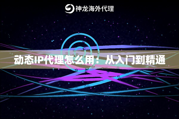 动态IP代理怎么用:从入门到精通 动态IP代理怎么用:从入门到精通