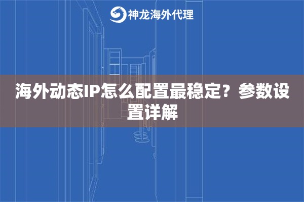海外动态IP怎么配置最稳定？参数设置详解