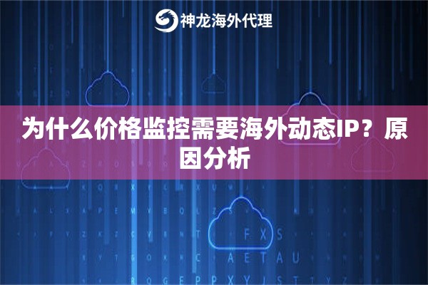 为什么价格监控需要海外动态IP?原因分析 为什么价格监控需要海外动态IP?原因分析