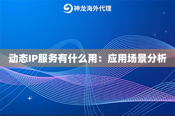 动态IP服务有什么用:应用场景分析 动态IP服务有什么用:应用场景分析