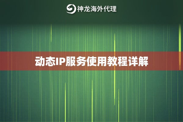动态IP服务使用教程详解 动态IP服务使用教程详解