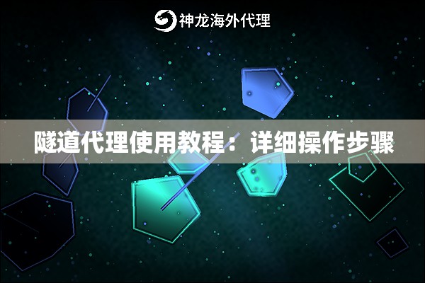 隧道代理使用教程:详细操作步骤 隧道代理使用教程:详细操作步骤