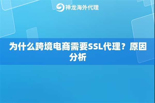 为什么跨境电商需要SSL代理?原因分析 为什么跨境电商需要SSL代理?原因分析