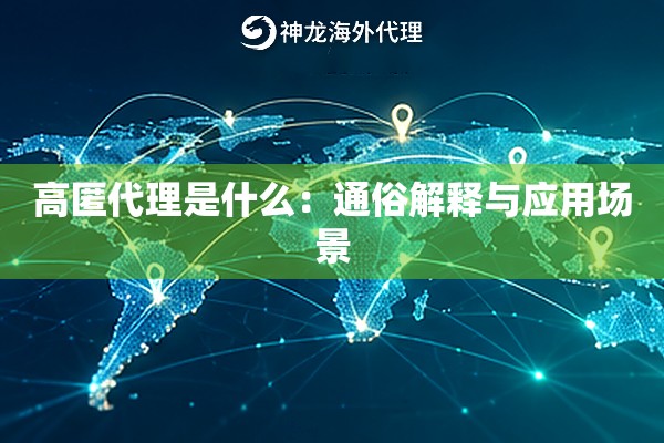 高匿代理是什么：通俗解释与应用场景