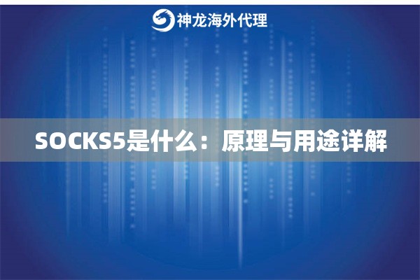 SOCKS5是什么：原理与用途详解