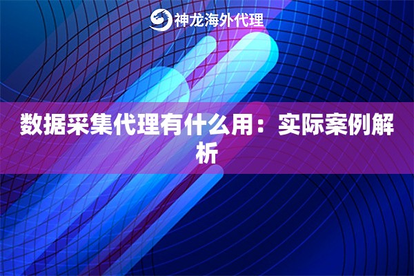 数据采集代理有什么用：实际案例解析