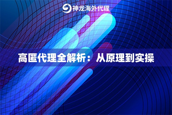 高匿代理全解析：从原理到实操