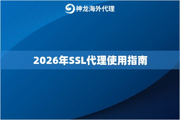2026年SSL代理使用指南 2026年SSL代理使用指南