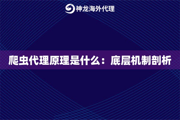 爬虫代理原理是什么：底层机制剖析