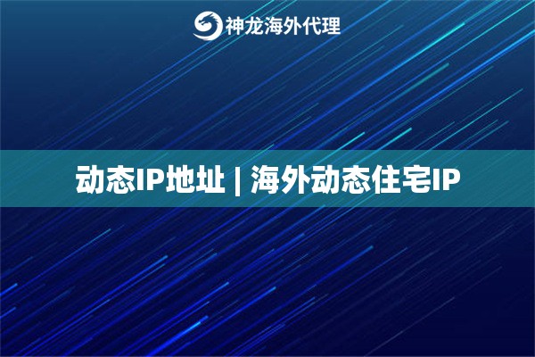 动态IP地址 | 海外动态住宅IP
