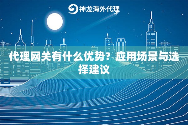 代理网关有什么优势?应用场景与选择建议 代理网关有什么优势?应用场景与选择建议