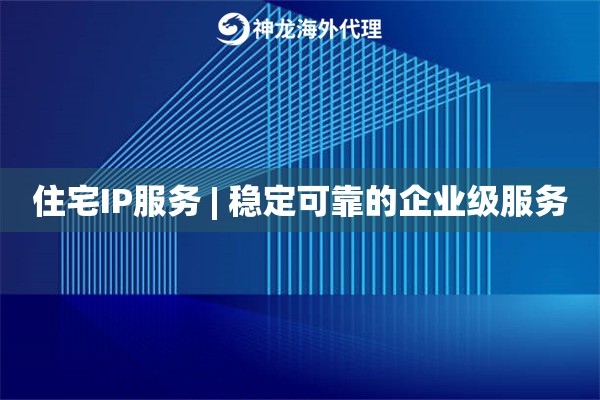 住宅IP服务 | 稳定可靠的企业级服务 住宅IP服务 | 稳定可靠的企业级服务