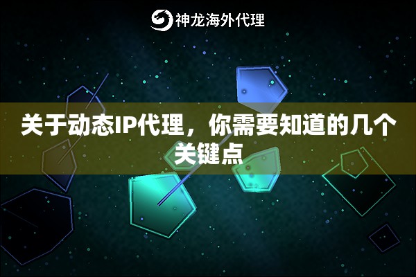 关于动态IP代理,你需要知道的几个关键点 关于动态IP代理,你需要知道的几个关键点