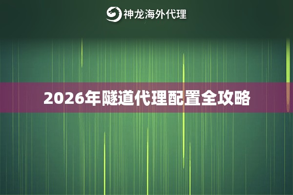 2026年隧道代理配置全攻略
