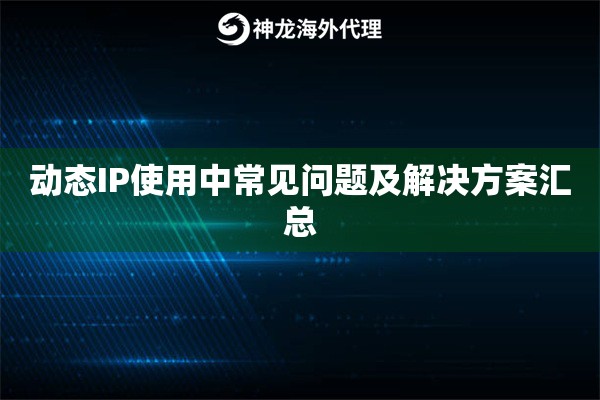 动态IP使用中常见问题及解决方案汇总