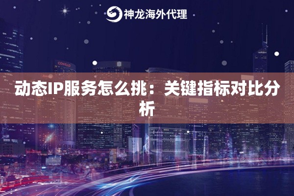 动态IP服务怎么挑：关键指标对比分析