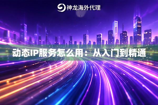 动态IP服务怎么用:从入门到精通 动态IP服务怎么用:从入门到精通