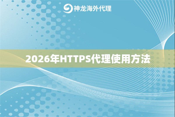 2026年HTTPS代理使用方法