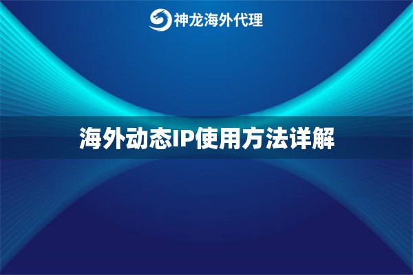 海外动态IP使用方法详解