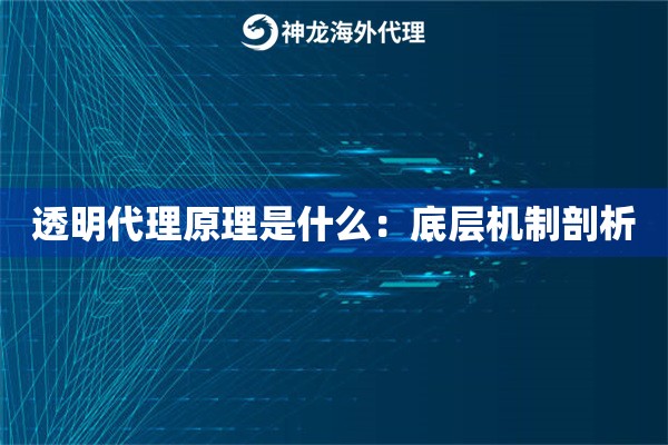 透明代理原理是什么：底层机制剖析