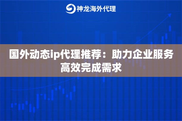 国外动态ip代理推荐：助力企业服务高效完成需求