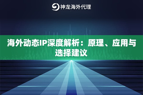 海外动态IP深度解析：原理、应用与选择建议