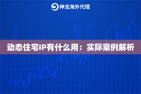 动态住宅IP有什么用：实际案例解析