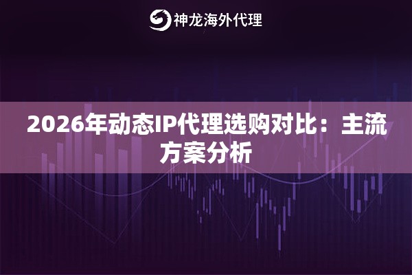 2026年动态IP代理选购对比：主流方案分析