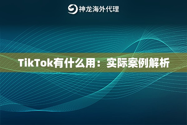 TikTok有什么用：实际案例解析