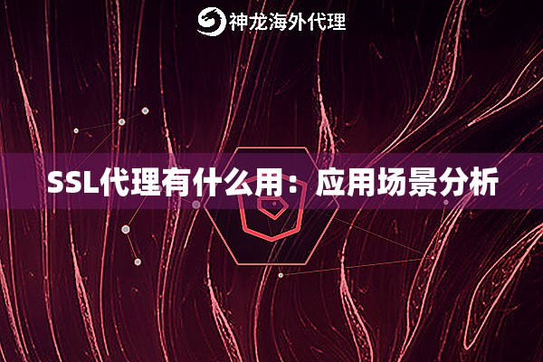 SSL代理有什么用：应用场景分析