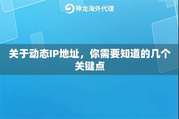 关于动态IP地址，你需要知道的几个关键点