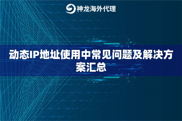 动态IP地址使用中常见问题及解决方案汇总
